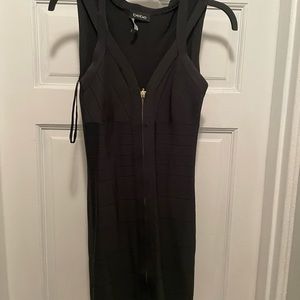 Bebe black zippered dress size Xs/pt